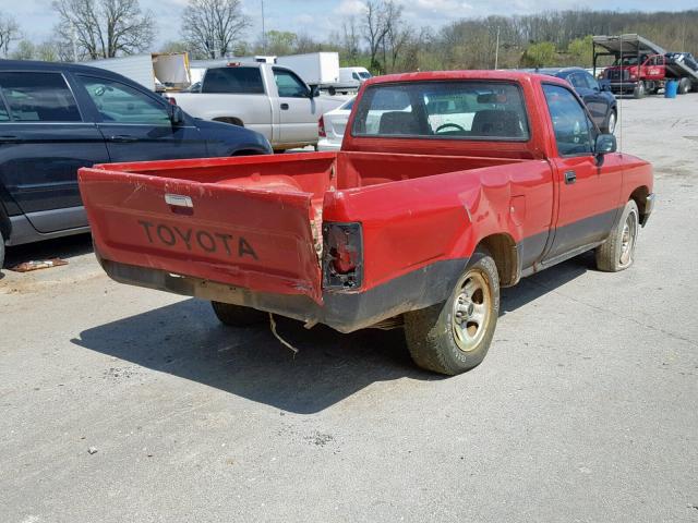 JT4RN81P2L5049887 - 1990 TOYOTA PICKUP 1/2 RED photo 4