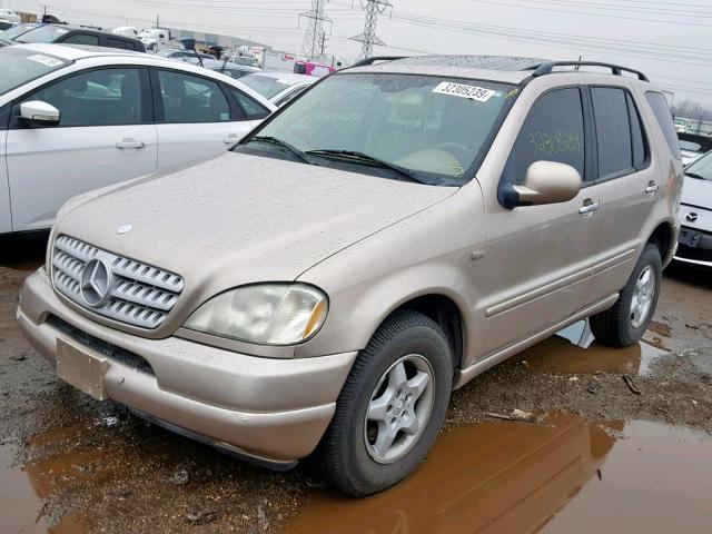 4JGAB54E61A229551 - 2001 MERCEDES-BENZ ML 320 BEIGE photo 2