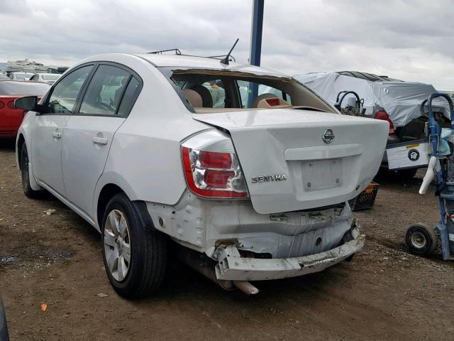 3N1AB61E38L756788 - 2008 NISSAN SENTRA 2.0 WHITE photo 3