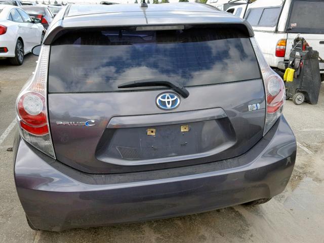 JTDKDTB30D1538493 - 2013 TOYOTA PRIUS C CHARCOAL photo 9