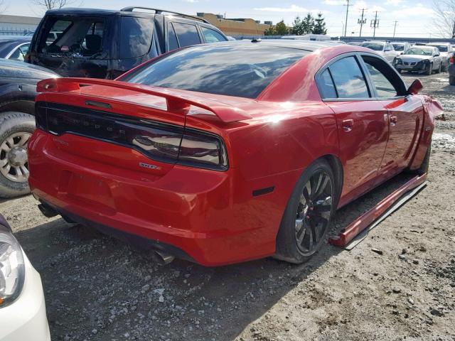 2C3CDXEJ8CH105059 - 2012 DODGE CHARGER SR RED photo 4