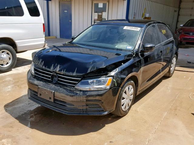 3VW2K7AJ7FM413717 - 2015 VOLKSWAGEN JETTA BASE BLACK photo 2