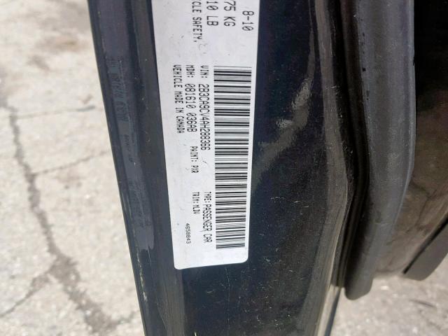 2B3CA9CV4AH288366 - 2010 DODGE CHARGER RA BLACK photo 10