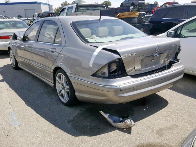 WDBNG75J06A482367 - 2006 MERCEDES-BENZ S 500 GRAY photo 3