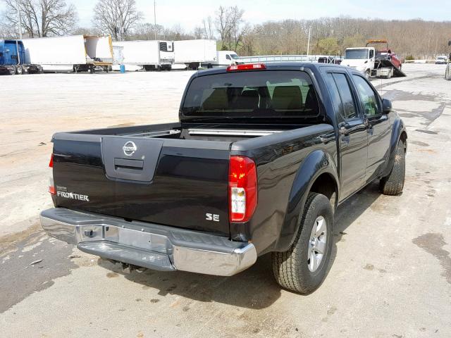 1N6AD0ER5AC415280 - 2010 NISSAN FRONTIER C BLACK photo 4