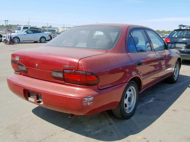 1Y1SK5268TZ055941 - 1996 GEO PRIZM BASE RED photo 4