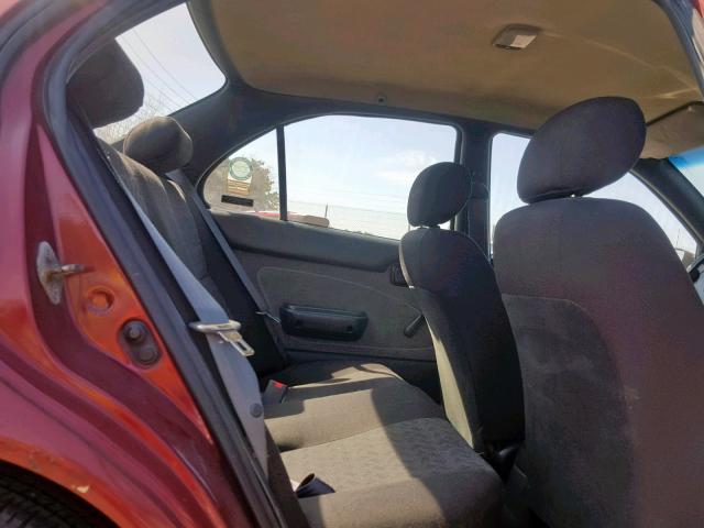 1Y1SK5268TZ055941 - 1996 GEO PRIZM BASE RED photo 6
