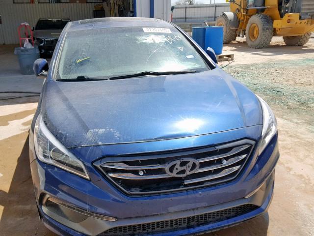 5NPE34AF1GH326250 - 2016 HYUNDAI SONATA SPO BLUE photo 9