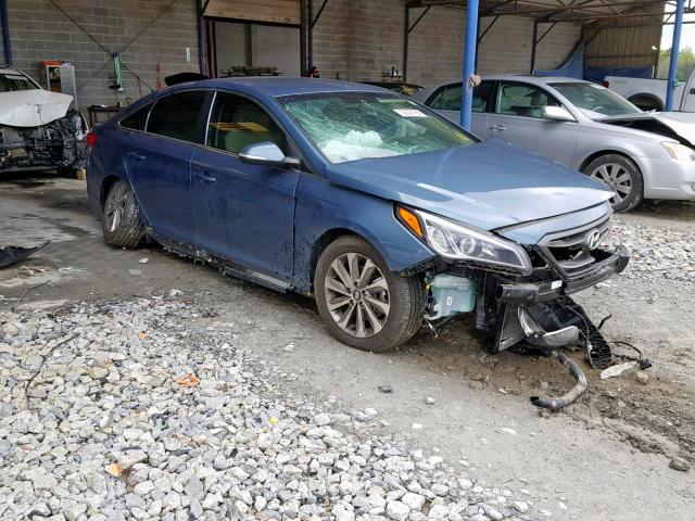 5NPE34AF0GH272472 - 2016 HYUNDAI SONATA SPO BLUE photo 1