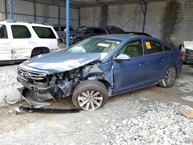 5NPE34AF0GH272472 - 2016 HYUNDAI SONATA SPO BLUE photo 2