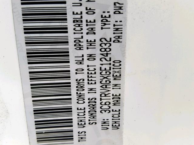 3C6TRVAGXGE124832 - 2016 RAM PROMASTER 白色 照片 10