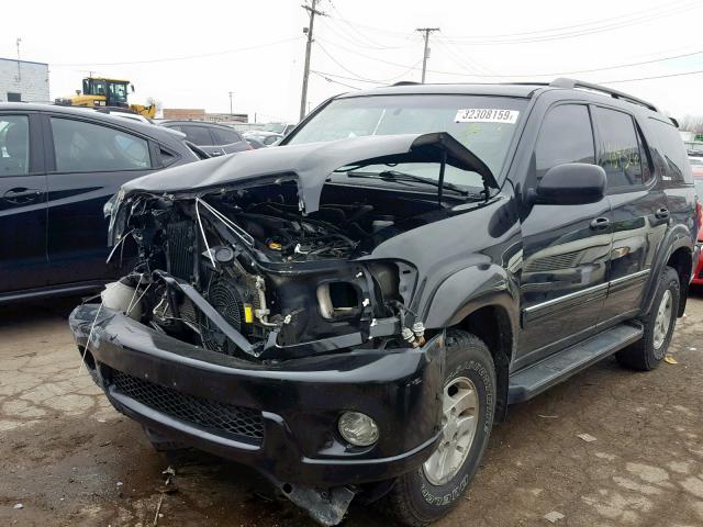 5TDBT48A11S055477 - 2001 TOYOTA SEQUOIA LI BLACK photo 2