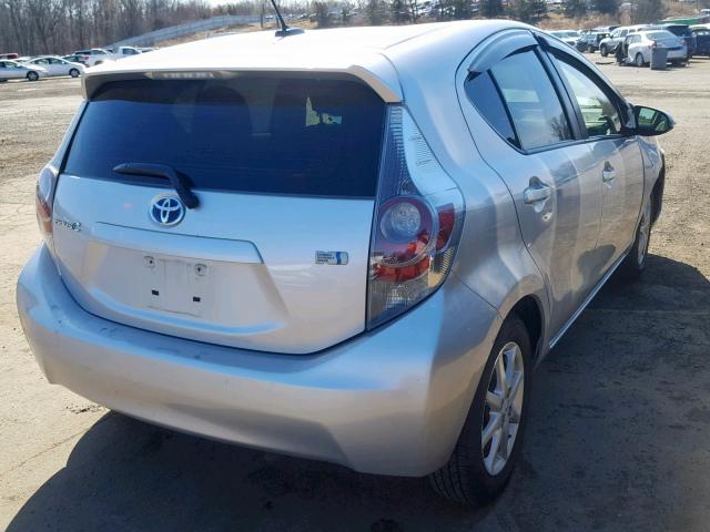 JTDKDTB36C1519140 - 2012 TOYOTA PRIUS C GRAY photo 4