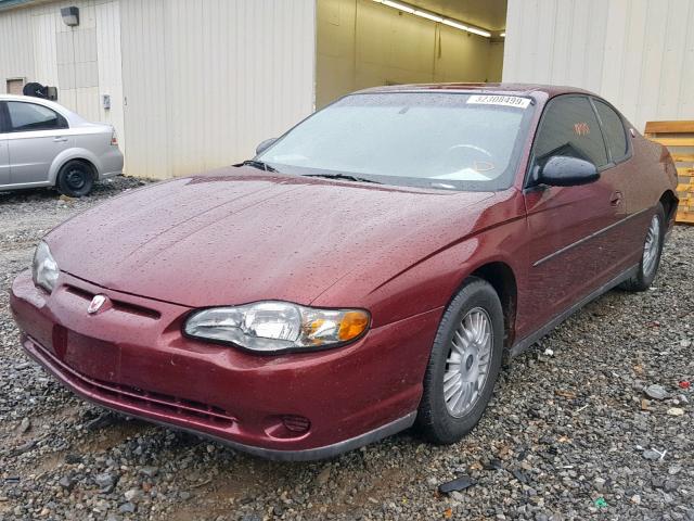 2G1WW12E029159853 - 2002 CHEVROLET MONTE CARL MAROON photo 2