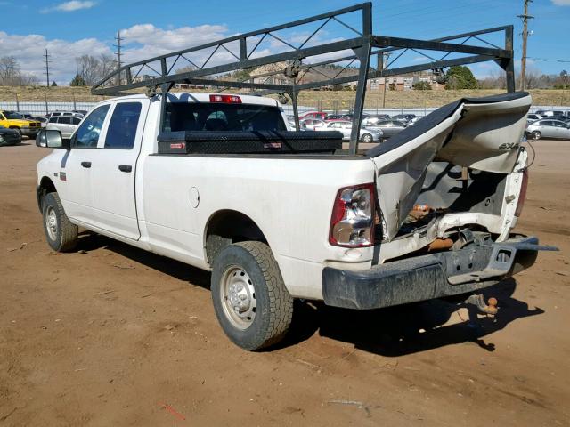 3C6TD5HT2CG246035 - 2012 DODGE RAM 2500 S WHITE photo 3