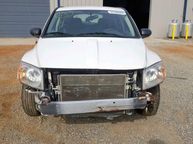 1B3HB28B07D523263 - 2007 DODGE CALIBER WHITE photo 9