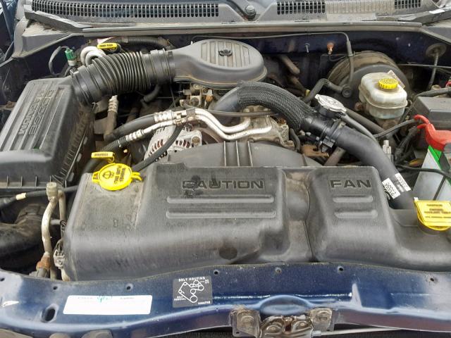 1B7HG2AX11S311545 - 2001 DODGE DAKOTA QUA BLUE photo 7