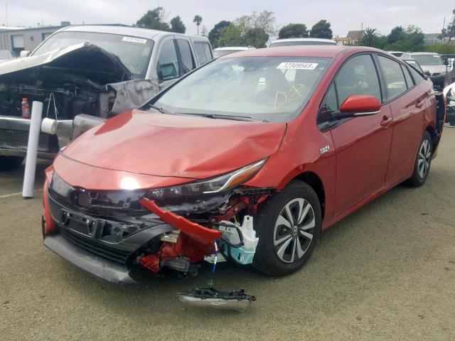 JTDKARFPXJ3094189 - 2018 TOYOTA PRIUS PRIM 红色 照片 2