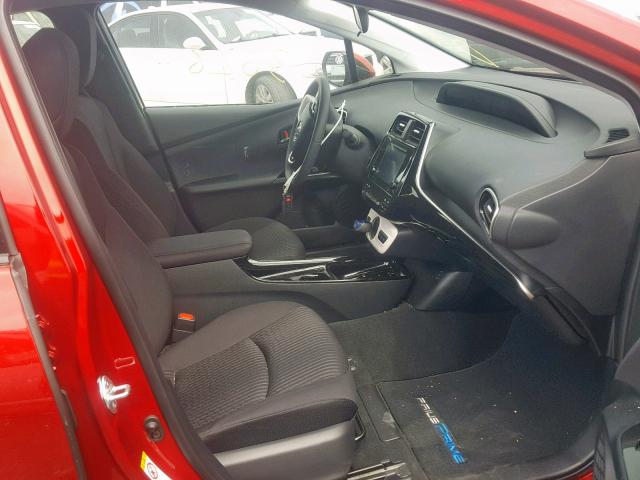 JTDKARFPXJ3094189 - 2018 TOYOTA PRIUS PRIM 红色 照片 5