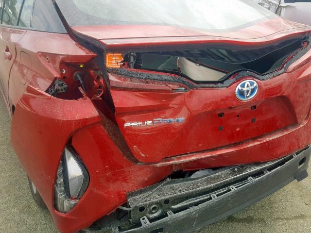 JTDKARFPXJ3094189 - 2018 TOYOTA PRIUS PRIM 红色 照片 9