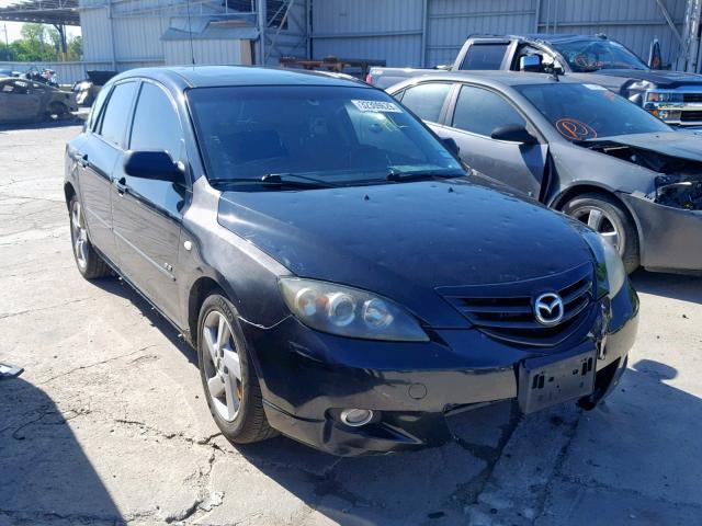 JM1BK343541204513 - 2004 MAZDA 3 HATCHBAC BLACK photo 1