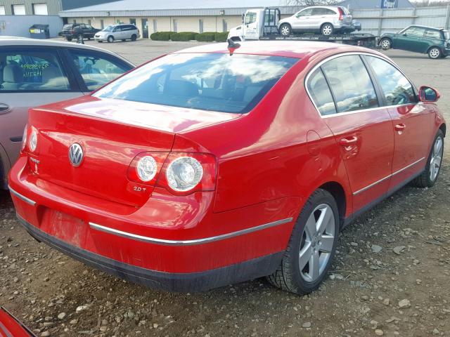 WVWAK73C88E010979 - 2008 VOLKSWAGEN PASSAT KOM RED photo 4