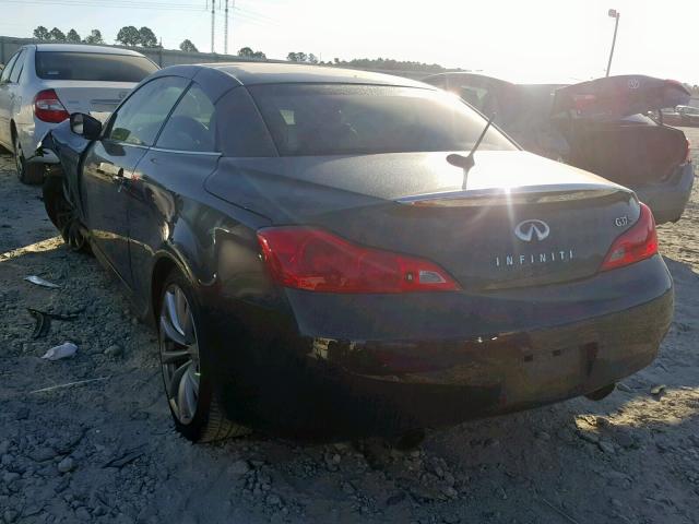 JNKCV66E89M723667 - 2009 INFINITI G37 BASE BLACK photo 3