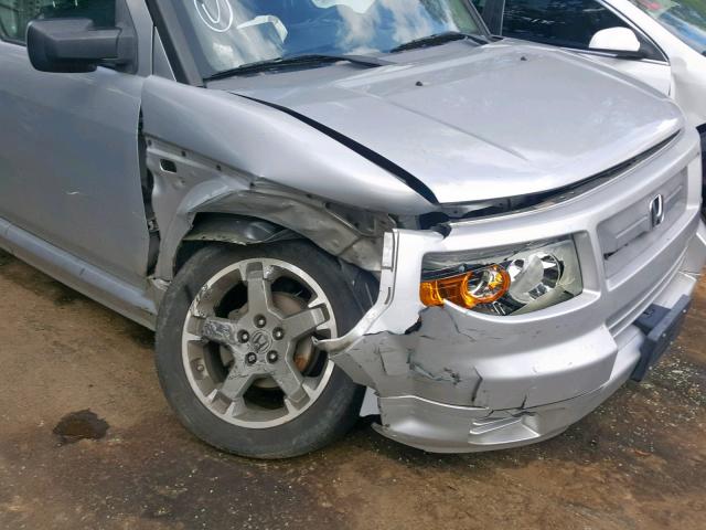 5J6YH18968L005809 - 2008 HONDA ELEMENT SC SILVER photo 9