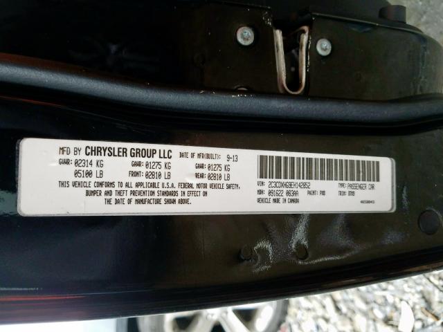 2C3CDXHG9EH142852 - 2014 DODGE CHARGER SXT  photo 10