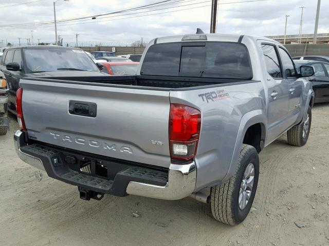 5TFAZ5CN6JX064194 - 2018 TOYOTA TACOMA DOU GRAY photo 4