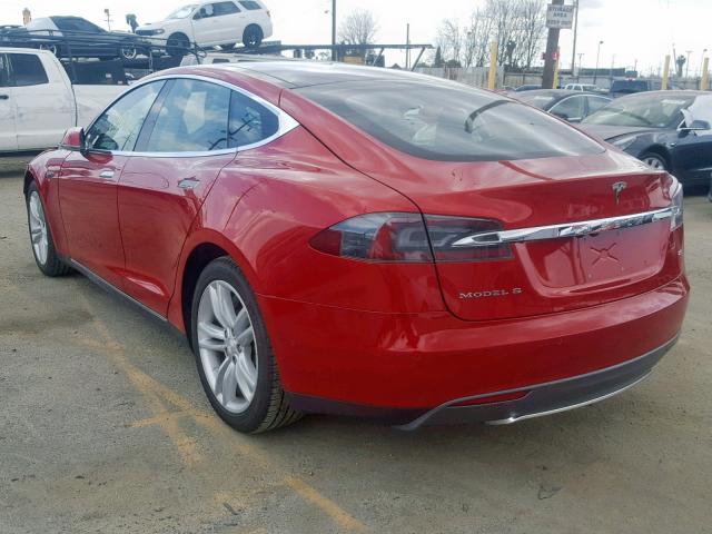 5YJSA1H17FFP68531 - 2015 TESLA MODEL S 85 RED photo 3