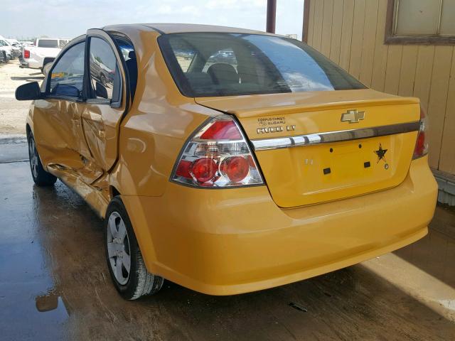 KL1TD5DE0BB155313 - 2011 CHEVROLET AVEO LS YELLOW photo 3