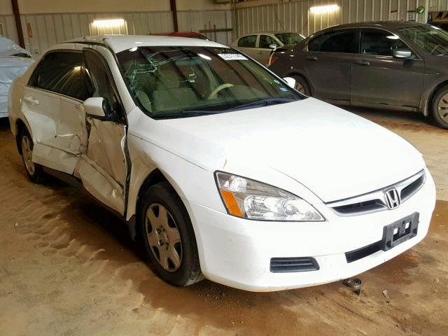 3HGCM56447G700782 - 2007 HONDA ACCORD LX WHITE photo 1