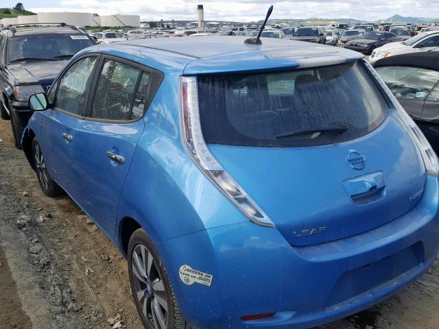 1N4AZ0CP5DC410581 - 2013 NISSAN LEAF S BLUE photo 3