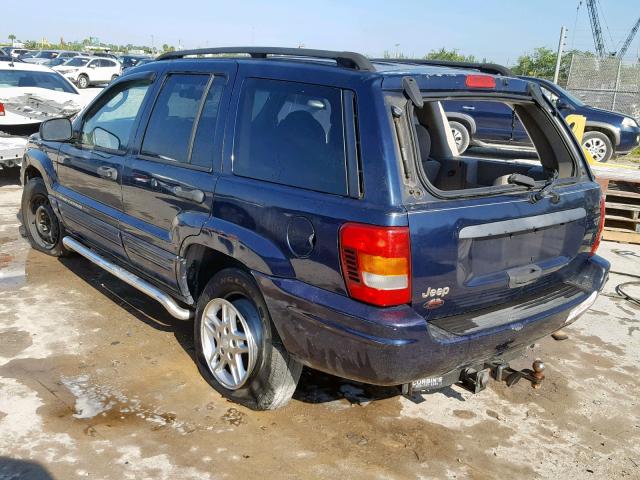 1J4GX48S54C155035 - 2004 JEEP GRAND CHER BLUE photo 3