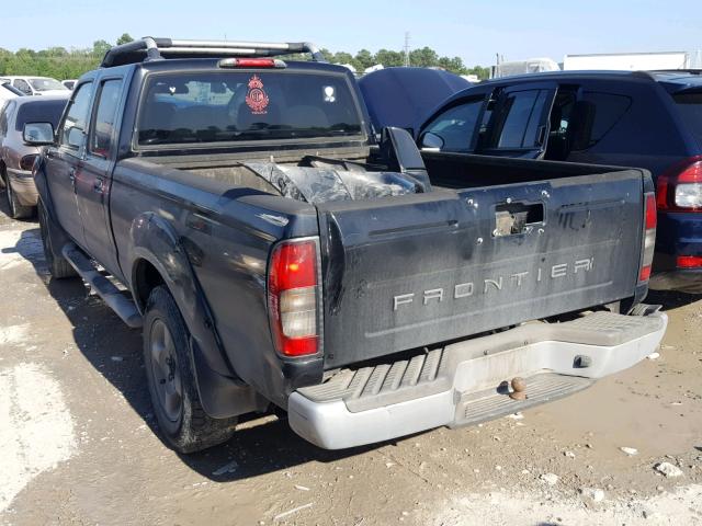 1N6ED29X52C362345 - 2002 NISSAN FRONTIER C BLACK photo 3