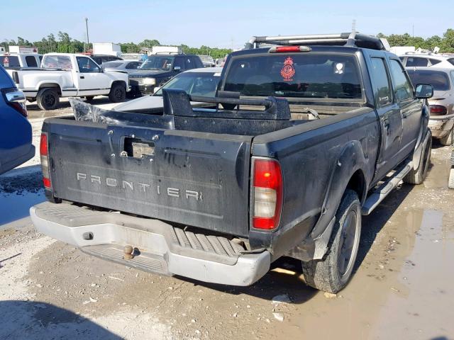 1N6ED29X52C362345 - 2002 NISSAN FRONTIER C BLACK photo 4