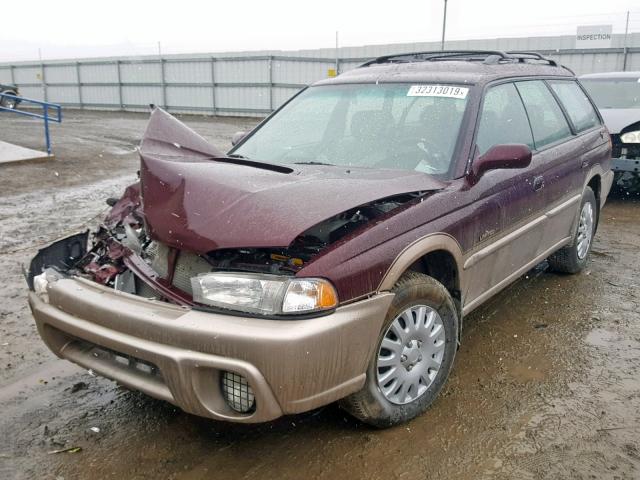 4S3BG6856X7647706 - 1999 SUBARU LEGACY OUT MAROON photo 2