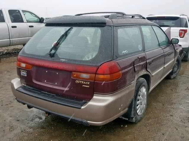 4S3BG6856X7647706 - 1999 SUBARU LEGACY OUT MAROON photo 4