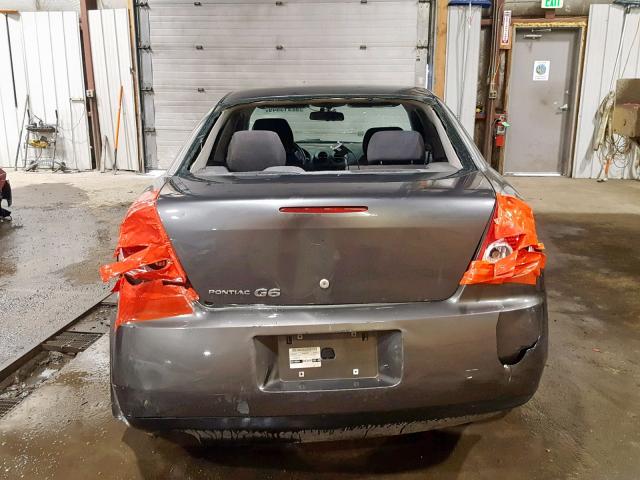 1G2ZF55B064238658 - 2006 PONTIAC G6 SE GRAY photo 9