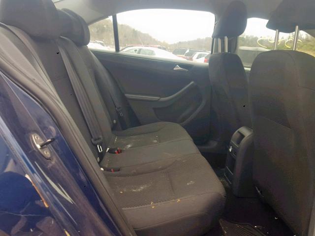 3VW1K7AJ5EM411894 - 2014 VOLKSWAGEN JETTA BASE Կապույտ լուսանկար 6