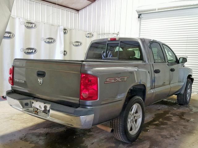 1D7HE28K57S263160 - 2007 DODGE DAKOTA QUA GRAY photo 4