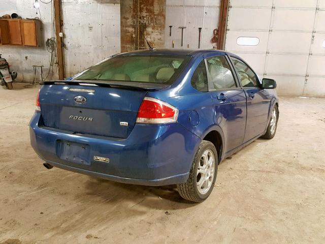 1FAHP36N29W218864 - 2009 FORD FOCUS SES BLUE photo 4