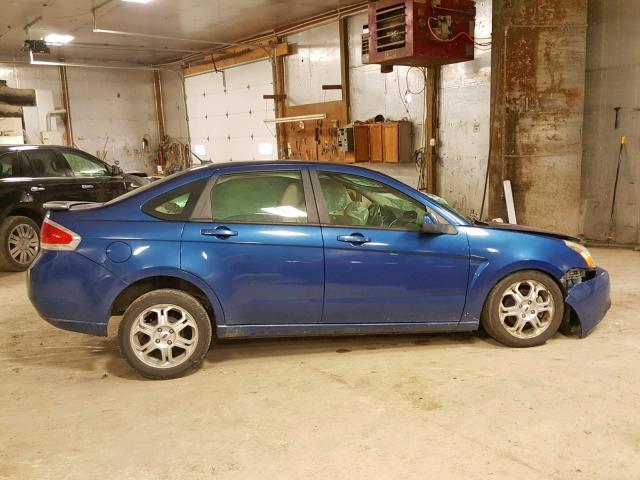 1FAHP36N29W218864 - 2009 FORD FOCUS SES BLUE photo 9