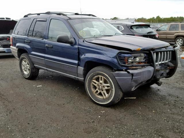 1J4GW48N54C405595 - 2004 JEEP GRAND CHER BLUE photo 1