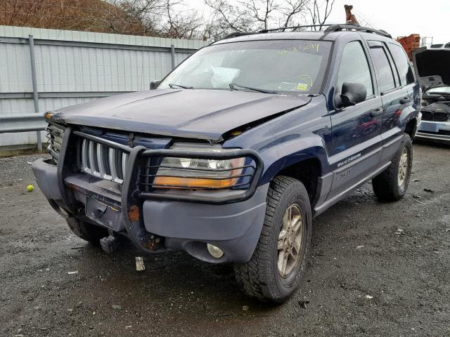 1J4GW48N54C405595 - 2004 JEEP GRAND CHER BLUE photo 2