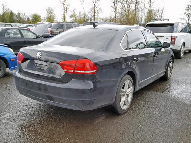 1VWCN7A35DC037854 - 2013 VOLKSWAGEN PASSAT SEL BLACK photo 4