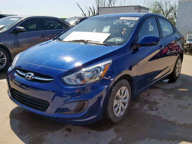 KMHCT4AE3HU278767 - 2017 HYUNDAI ACCENT SE BLUE photo 2