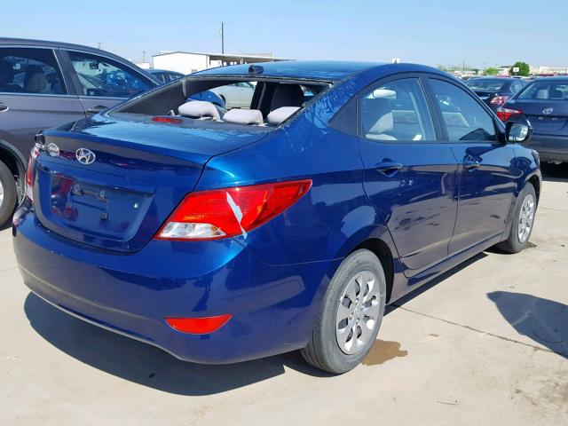 KMHCT4AE3HU278767 - 2017 HYUNDAI ACCENT SE BLUE photo 4