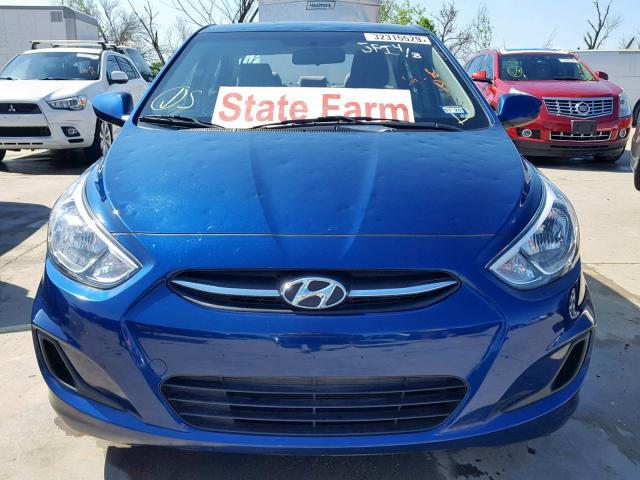 KMHCT4AE3HU278767 - 2017 HYUNDAI ACCENT SE BLUE photo 9